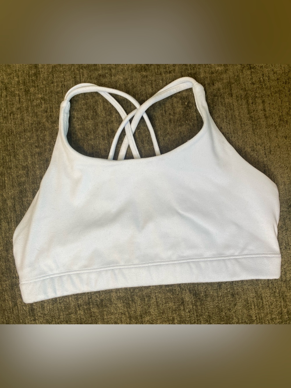 Athleta White Strappy Sports Bra